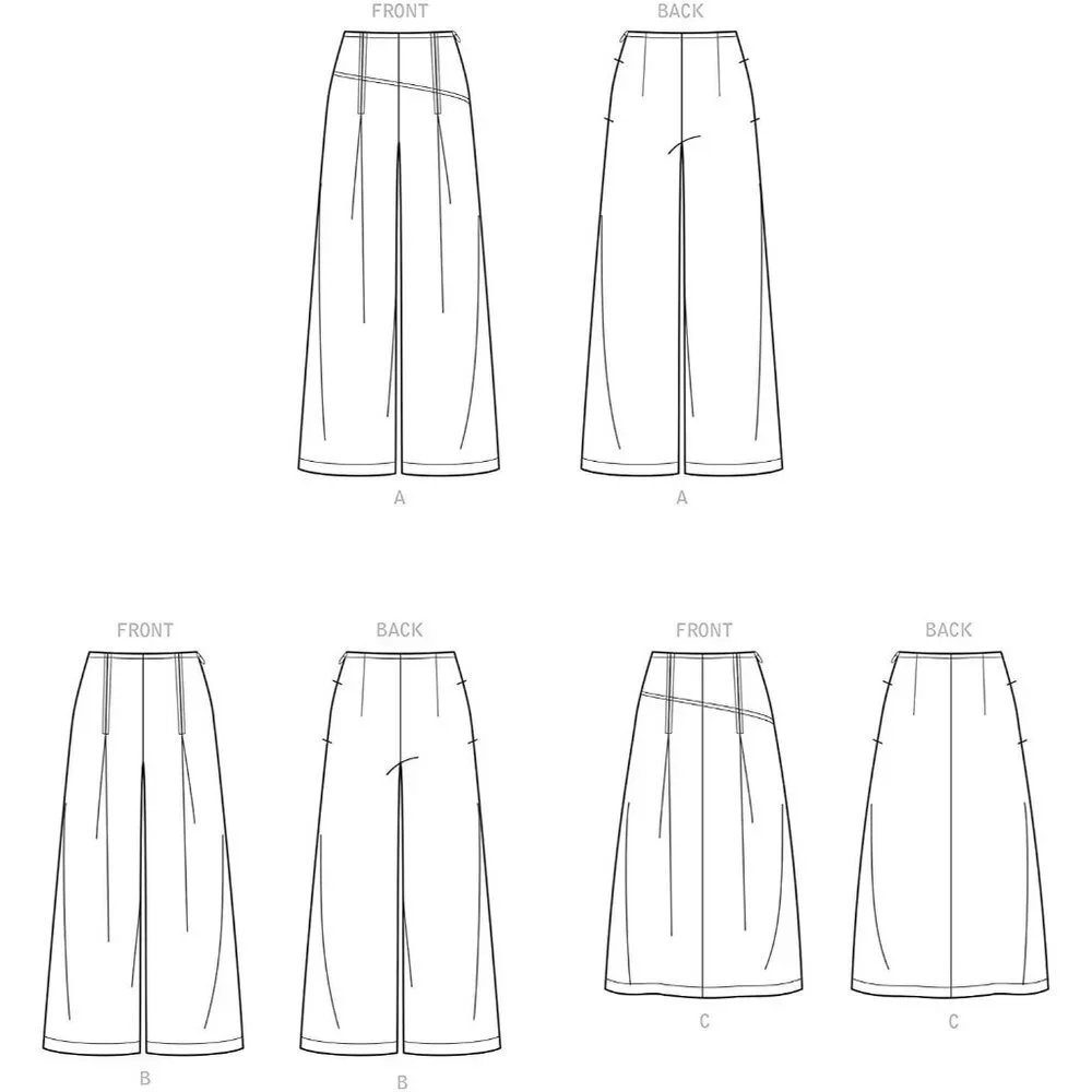 Simplicity Sewing Pattern 10750 9181 Misses Cropped Pants Skirt Size 6-14